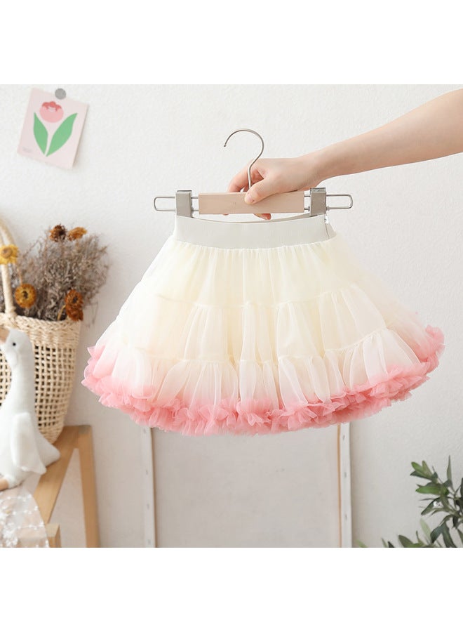 Girl's Tutu Skirt Half Skirt Children's Cake Short Skirt Versatile Baby Princess Mesh Fluffy Skirt Large Skirt Hem