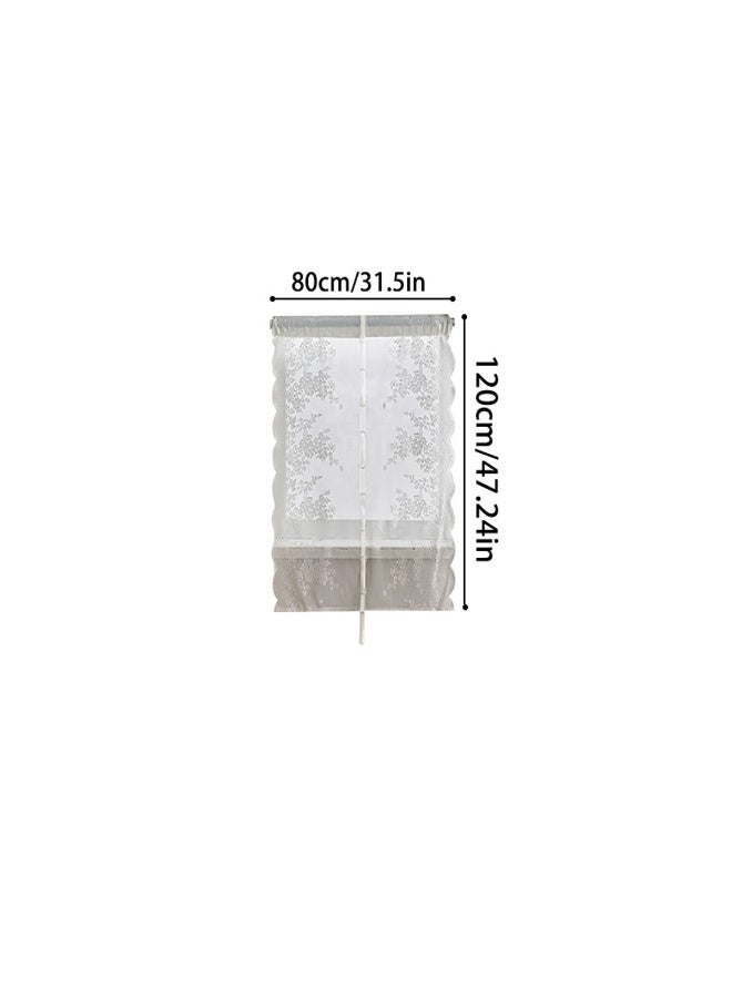 2pcs Lace Translucent Drawing Curtain, Bohemian Translucent Bedroom Curtain,Filtering French Door Pocket Curtain，Rod Pocket，Suitable For Bedrooms, Living Rooms, Kitchens - Image 5