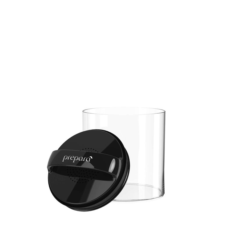 Prepara Prepara Evak Fresh Saver  Large-Short Airless Canister with Black handle  1.8 Quart  Clear  - Image 4