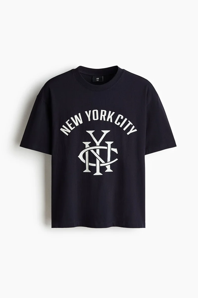 H&M  Loose Fit Printed T-shirt for Men | Best Price UAE