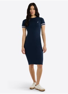 NAUTICA Short sleeve Cotton Blend Midi Dress  - Image 1