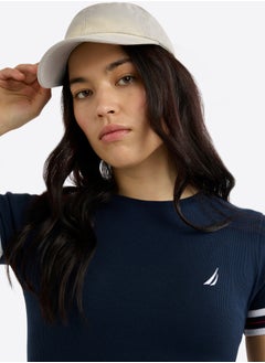 NAUTICA Short sleeve Cotton Blend Midi Dress  - Image 4