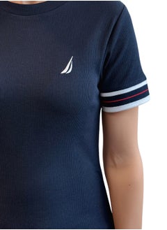 NAUTICA Short sleeve Cotton Blend Midi Dress  - Image 5