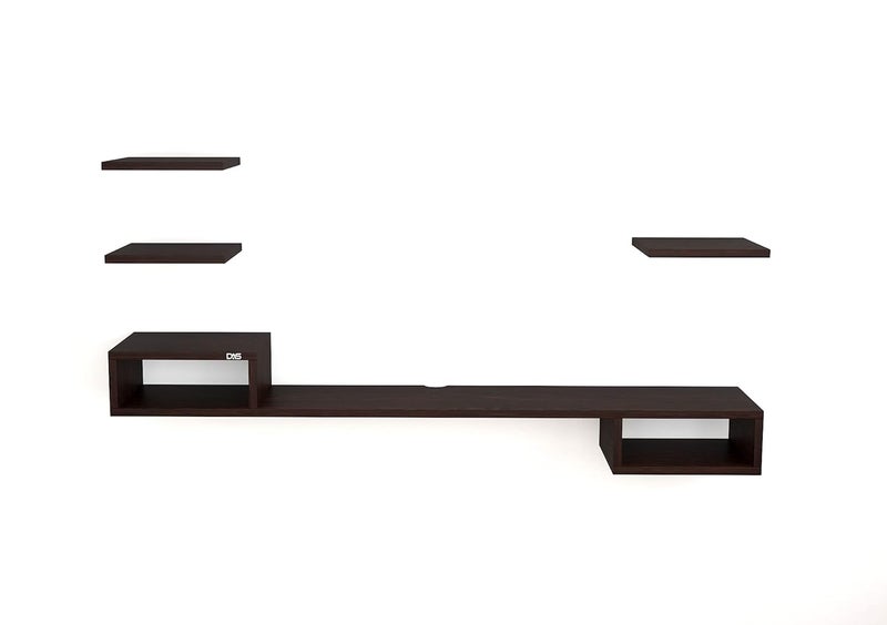 DAS DAS Oscar Engineered Wood Wall Mount TV Entertainment Unit/with Set Top Box Stand with Wall Shelf Display Rack (Wenge - Ideal for up to 43" Screen)  - Image 4