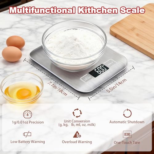 YONILL Sourdough Starter Kit with Scale, Glass Jar and Banneton Bread Proofing Basket - Complete Sourdough Bread Baking Supplies, Sour Dough Making Essentials Tools, Gift for Bakers Beiginner Women Wife Mom - Image 3