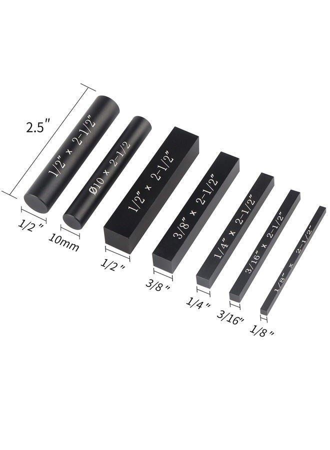 EANOSIC Setup Blocks Height Gauge Set, 7pcs Precision Aluminum Setup Bars for Router and Table Saw Accessories Woodworking Set Up, Bars Include Laser Engraved Size Markings - Image 2