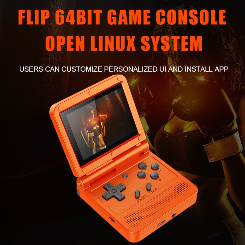 Flip Handheld Console 3-inch IPS Screen Open System Game Console with 16G TF Card Built in 2000 Games Portable Mini Retro Game Console for Kids - Image 3