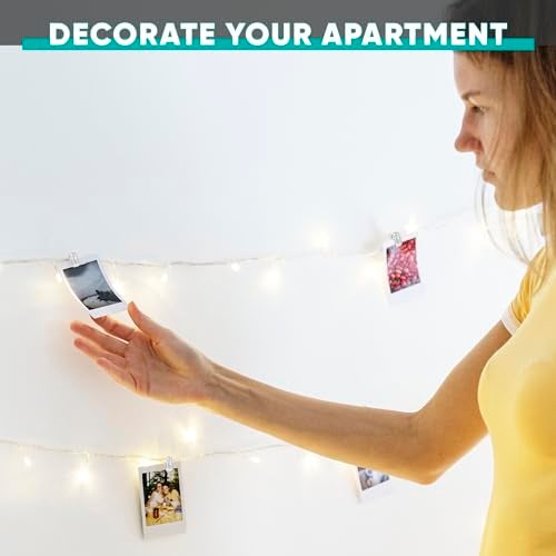 Reluen 50 Pcs Small Clear Clips - Clear Photo Clips for Hanging Pictures, Photo Memories, Christmas Decorations, Crafts & Festive Displays 0.94x0.47, Lightweight Design, Long-Lasting and Strong Spring - Image 5