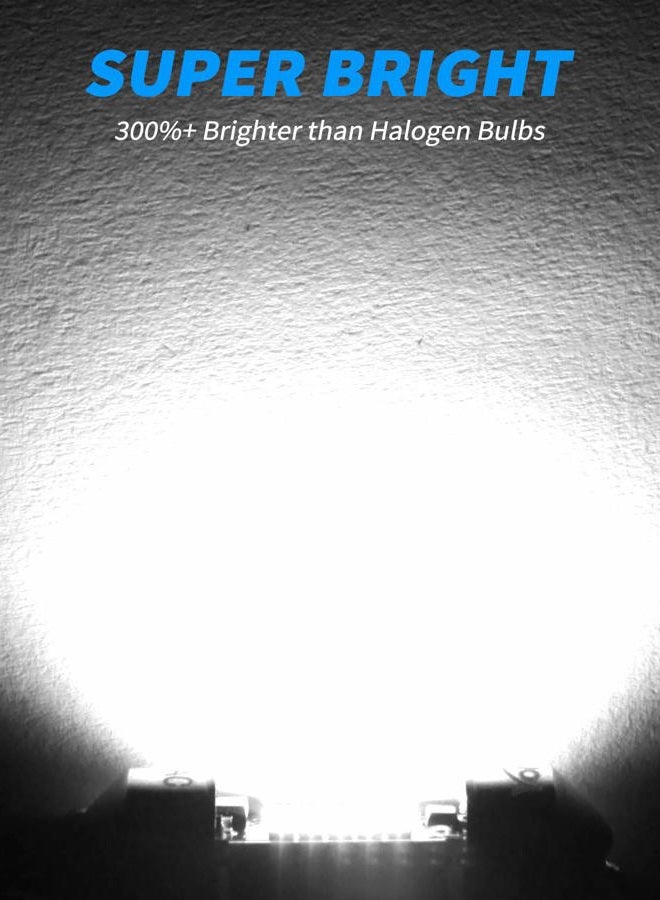 Yorkim Festoon LED Reading License White Light, 31mm 4014 10-SMD CANBUS,No Error,No Polarity (Pack of 4) - Image 2