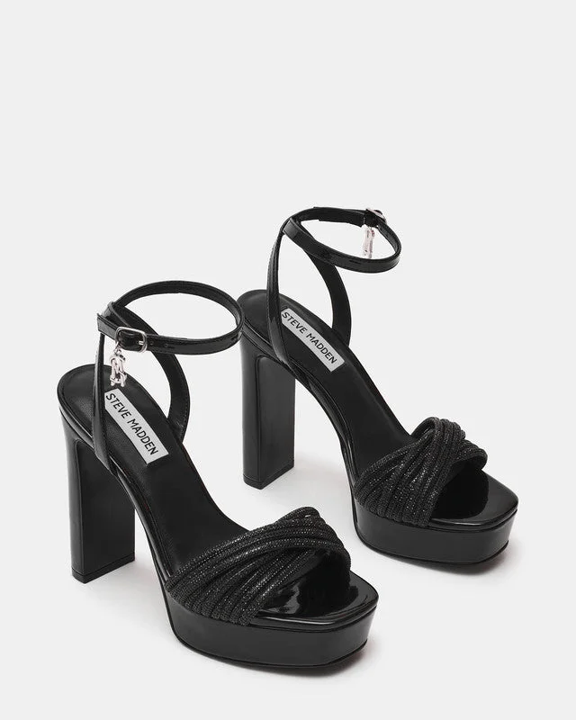 STEVE MADDEN Nani Black Women's Sandals