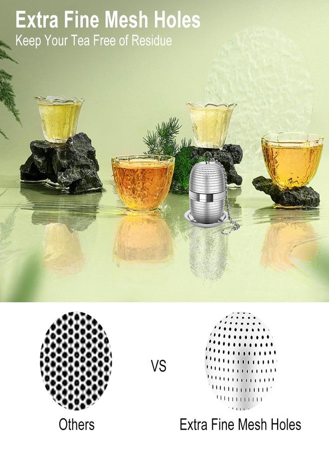 Numola Tea Ball Infuser for Loose Tea, Extra Fine Mesh Tea Strainer with Drip Tray, 304 Stainless Steel Tea Steeper for Black Tea, Rooibos, etc - Image 5