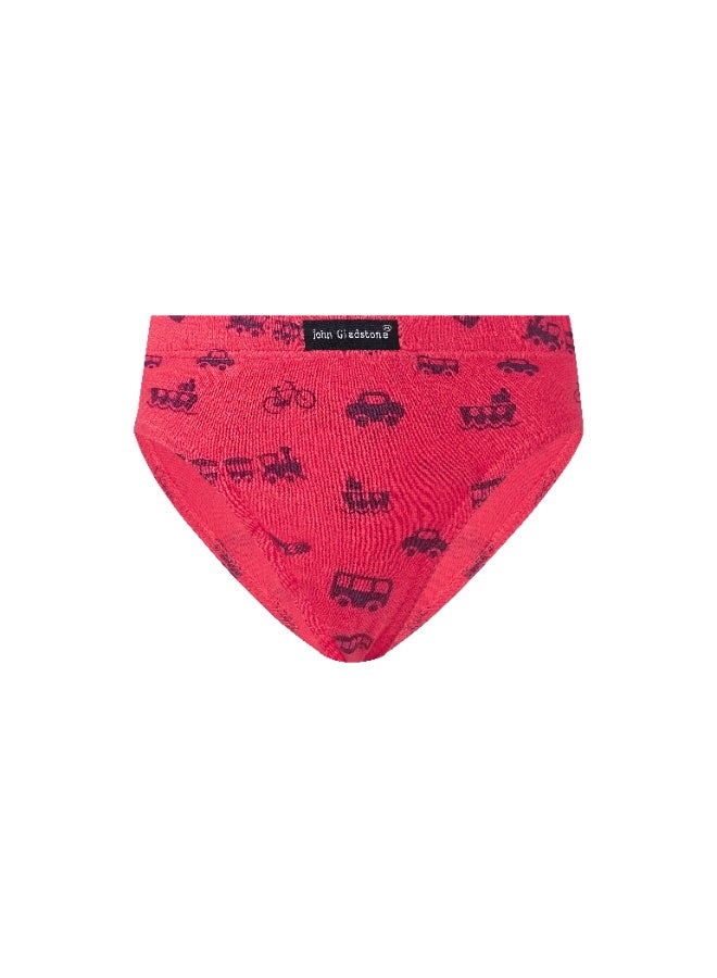 John Gladstone Boy's Brief Print Inner Elastic Assorted Colors Pack of 6 - Image 5