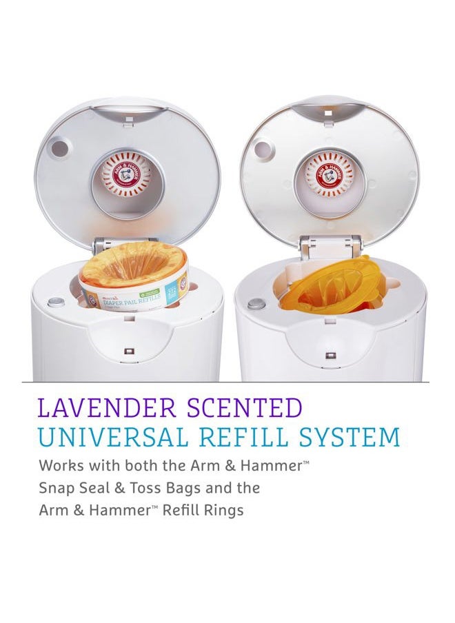 Munchkin - ® STEP™ Diaper Pail Powered by Arm & Hammer, #1 in Odor Control, Award-Winning, Includes 1 Snap, Seal & Toss™ Bag, 1 Starter Refill Ring, and 1 PUCK™ Baking Soda Cartridge - Image 1
