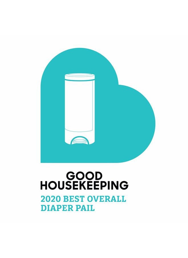 Munchkin - ® STEP™ Diaper Pail Powered by Arm & Hammer, #1 in Odor Control, Award-Winning, Includes 1 Snap, Seal & Toss™ Bag, 1 Starter Refill Ring, and 1 PUCK™ Baking Soda Cartridge - Image 1