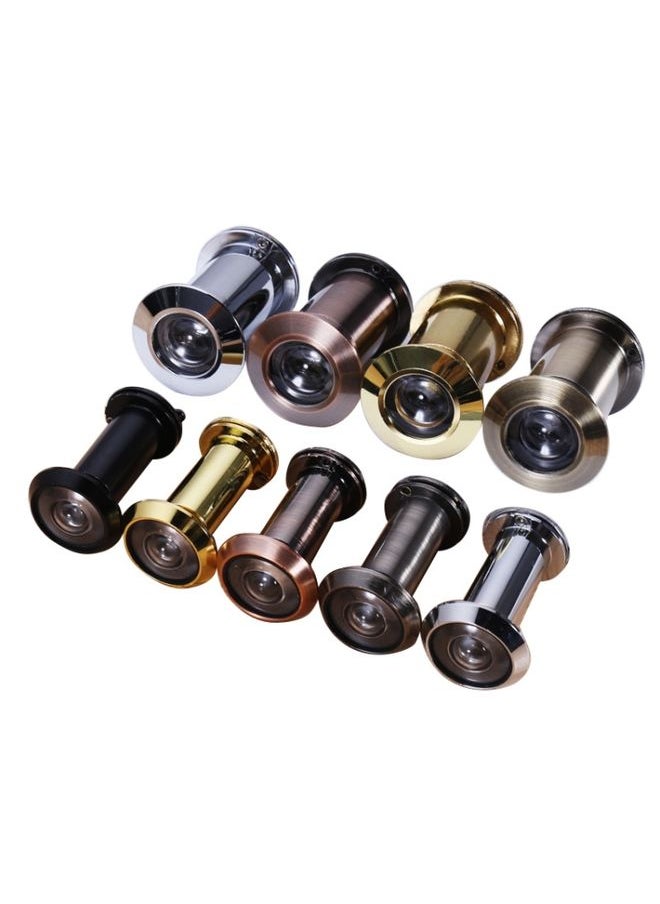 Generic - 2 PCS Security Door Cat Eye HD Glass Lens 200 Degrees Wide-Angle Anti-Tiny Hotel Door Eye, Specification: 16mm Green Bronze - Image 1