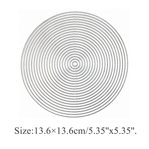 YXXMCRAFT 21pcs/Set Nesting Round Frame Metal Die Cuts, Nesting Circle Frame Tag Background Wedding Cutting Dies Cut Stencils for DIY Photo Decorative Embossing Paper Dies for Scrapbooking Card Making - Image 2