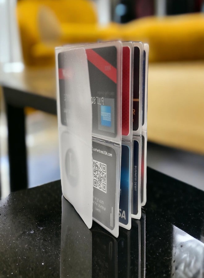 LB LEATHERBOSS Set of 2 - Replacement Plastic Insert for Hipster Wallets, Card or Picture Insert 2 High Stacked Up - Image 2