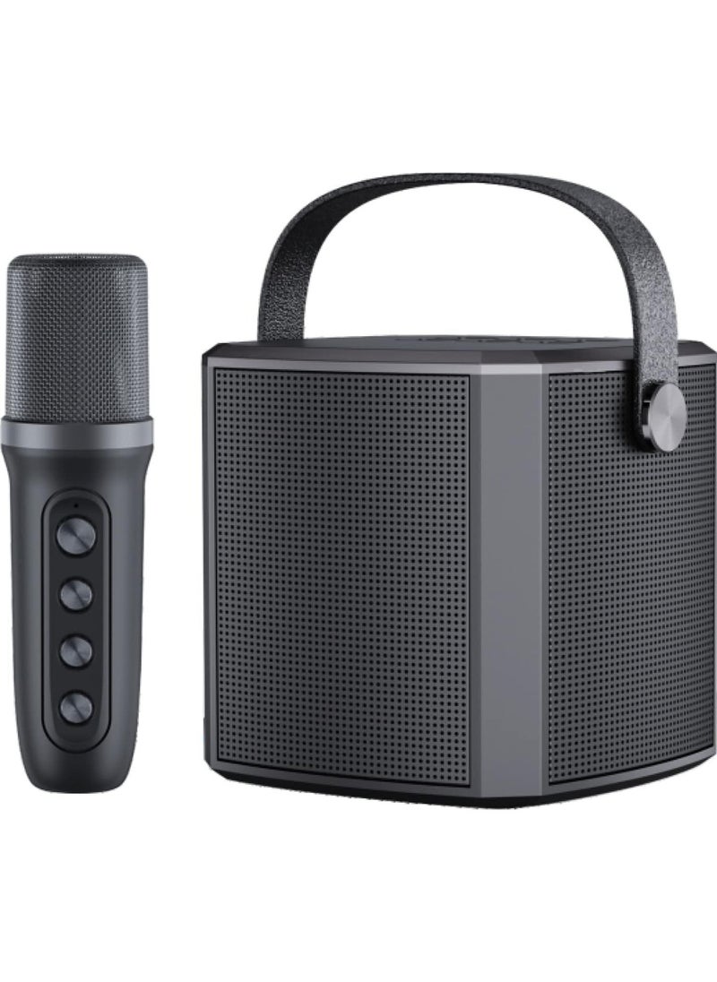 إلترازون YS-102 Bluetooth Karaoke Speaker with Wireless Microphone – Portable Family KTV System with Reverb, Vocal Cut, Tone Control, USB/TF/AUX/Bluetooth Support – Rechargeable Battery for Home, Outdoor  Kids Parties - Image 1