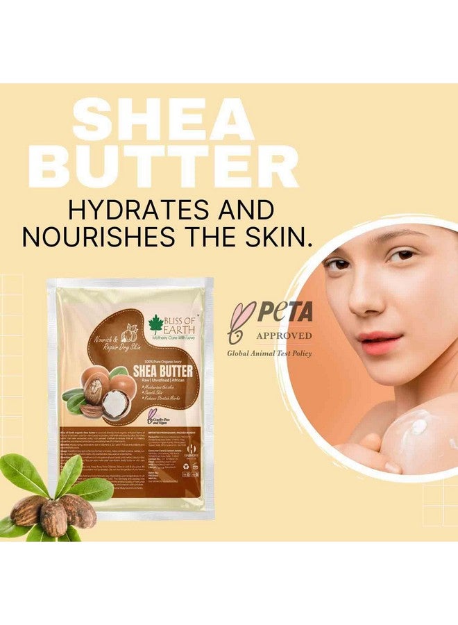 Bliss of Earth Organic Ivory Shea Butter 4x200GM For Skin Raw & Unrefined African, Great For Face, Skin, Body, Lips, DIY products, Now in Refill Pack (Pack of 4) - Image 5