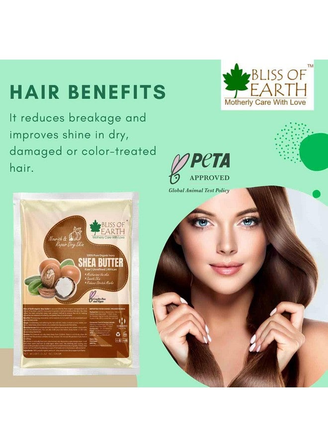 Bliss of Earth Organic Ivory Shea Butter 4x200GM For Skin Raw & Unrefined African, Great For Face, Skin, Body, Lips, DIY products, Now in Refill Pack (Pack of 4) - Image 4