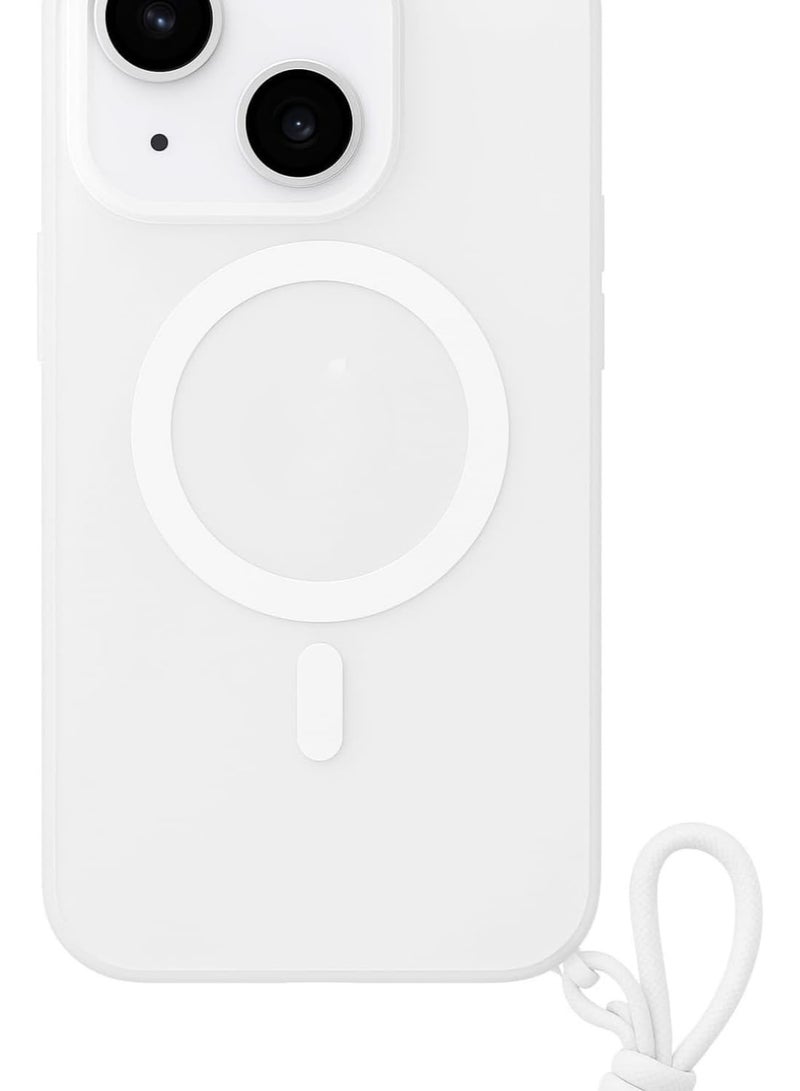 Cover Matte Transparent Magnetic Wireless Charging Case Compatible with iPhone 13 / 14 – Shockproof Hard Protective Cover, Slim Fit Design (White) - Image 1