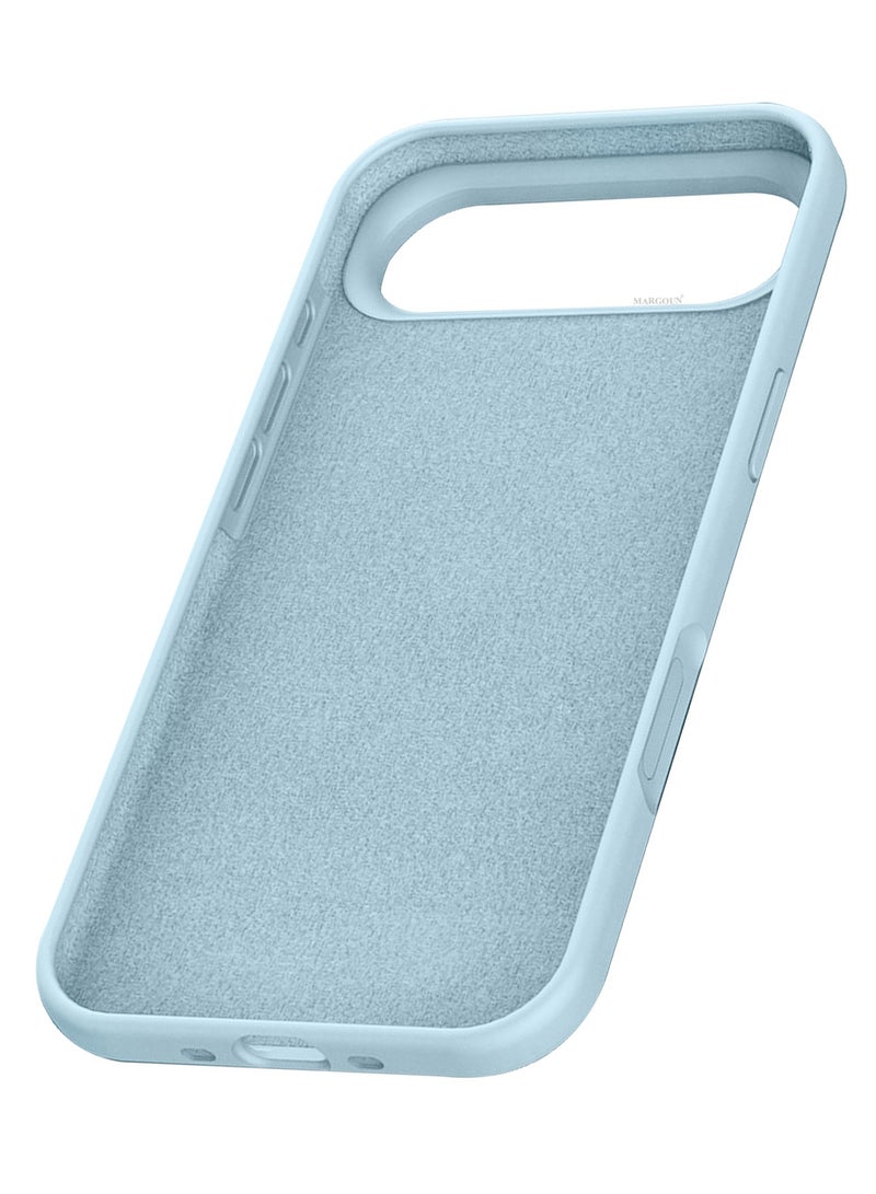 CATANES Silicone Protective Phone Case for iPhone 17 Air , Soft Anti-Scratch Microfiber Lining Ultra Slim Drop Protection Phone Cover - Sky Blue - Image 4