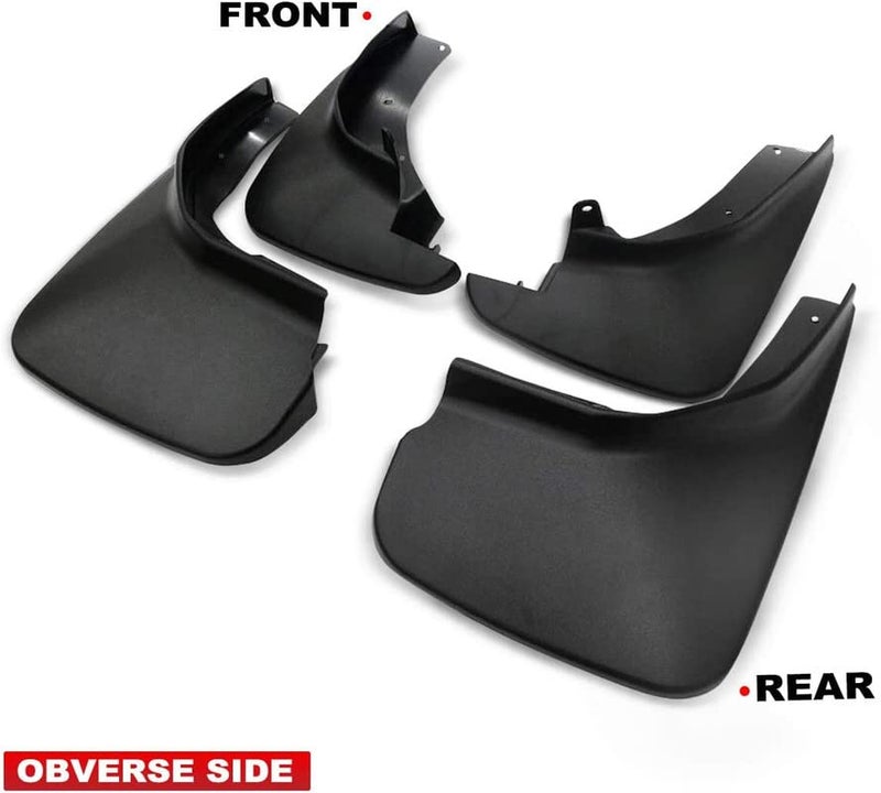 Auto Pearl Car Heavy Duty Cup Type Mud Flaps Splash Guards || O.E Type Custom Front and Rear Mud Flap Guard Set (Set of 4 Pcs)|Compatible with INNOVA Crysta | Black - Image 5