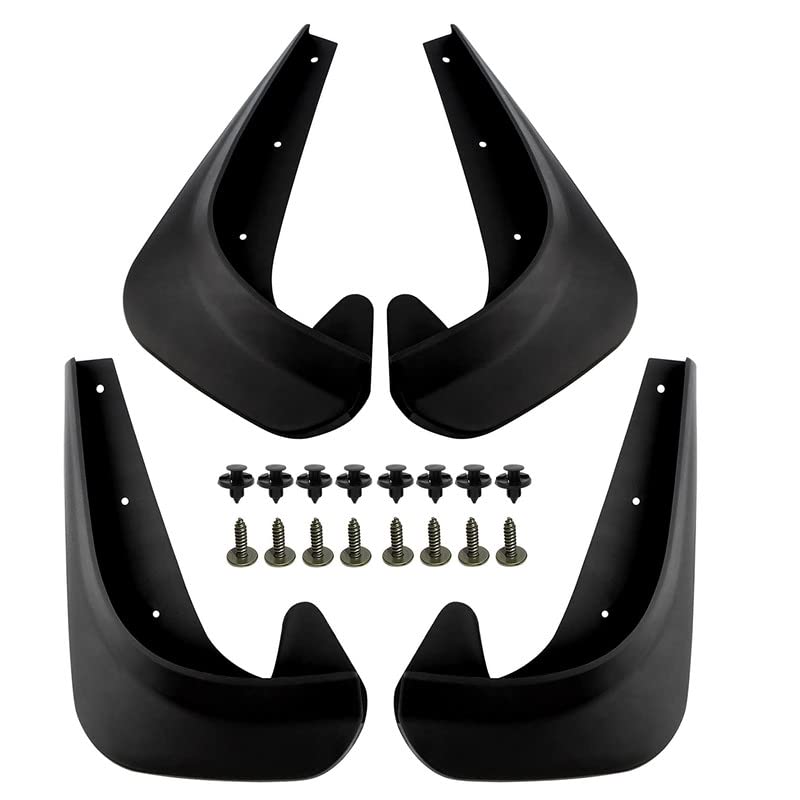 Auto Pearl Car Heavy Duty Cup Type Mud Flaps Splash Guards || O.E Type Custom Front and Rear Mud Flap Guard Set (Set of 4 Pcs)|Compatible with INNOVA Crysta | Black - Image 2