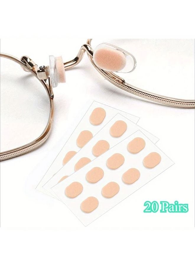 20 Pairs Skin Tone Anti Slip Adhesive Soft Foam Eyeglass Nose Pads 1 0mm Thick - Image 2