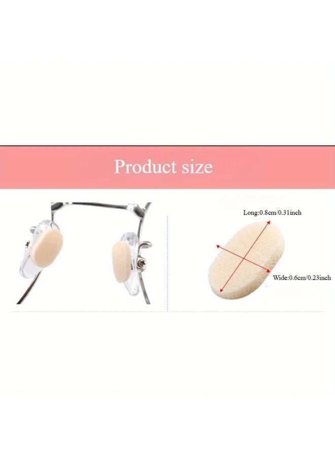 20 Pairs Skin Tone Anti Slip Adhesive Soft Foam Eyeglass Nose Pads 1 0mm Thick - Image 3