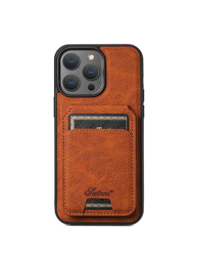 Suteni Case For iPhone 12 Pro H17 Litchi Texture Leather MagSafe Detachable Wallet Phone Case - Image 1