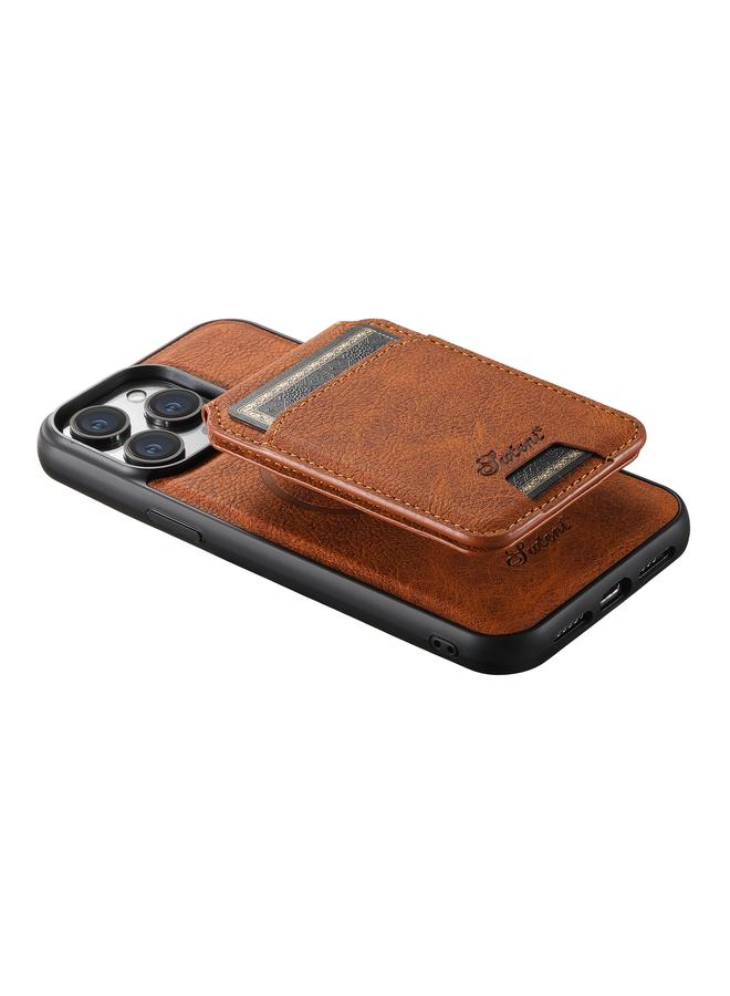 Suteni Case For iPhone 12 Pro H17 Litchi Texture Leather MagSafe Detachable Wallet Phone Case - Image 5