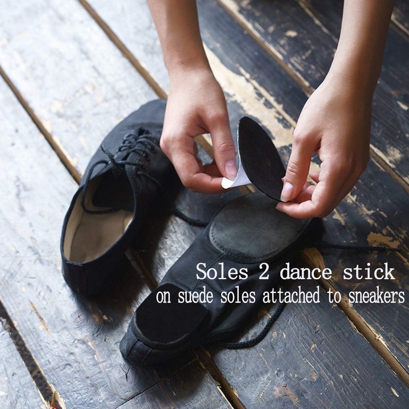 YAVOUN Stick-on Suede Friction-reducing Dance Soles for, Easy pivoting and Sliding on Sticky Indoor Dance Floors, Self-Adhesive Non-Slip High-Heeled Shoes Sole Protector Pads Sticker - Image 4