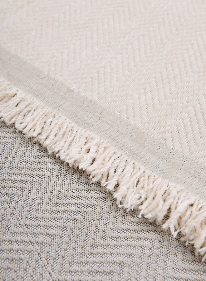 ايست من نون غطاء أريكة شنيلي، غطاء قابل للانزلاق، يناسب 1، 2، 3 و 4 مقاعد، لون موحد، الحجم 180x260 سم - كريمي - Image 3