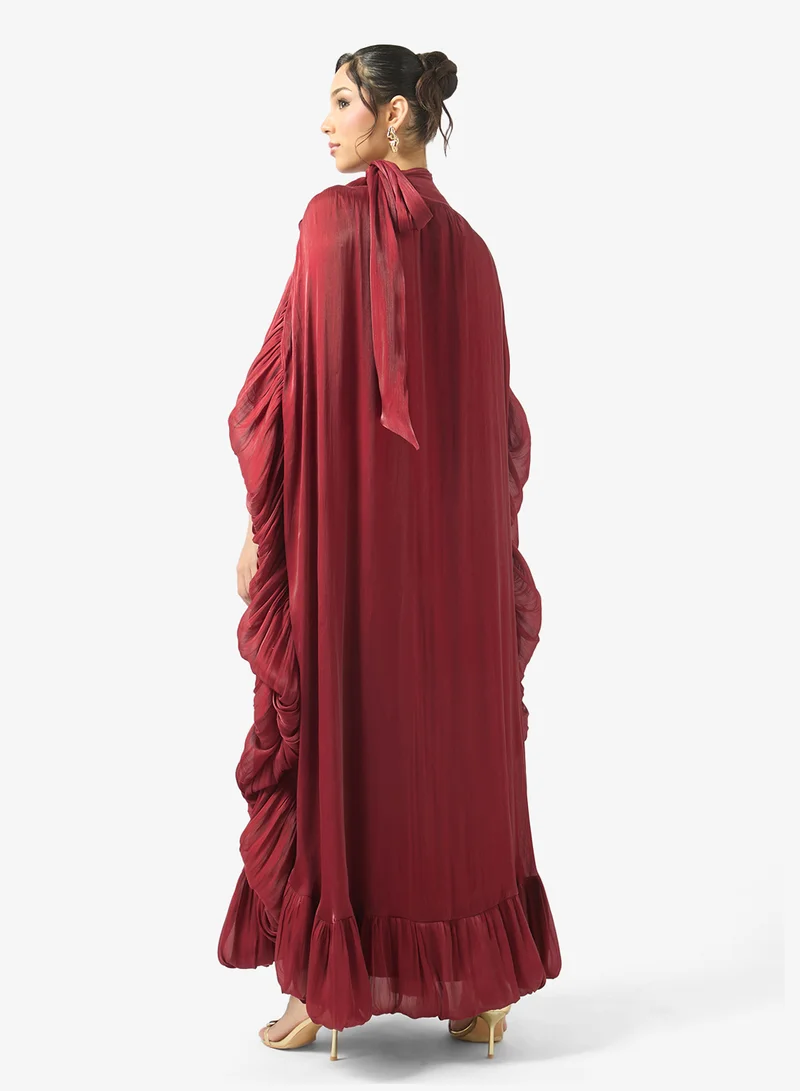 جولدن ابل Ruffle Sleeve Maxi Dress