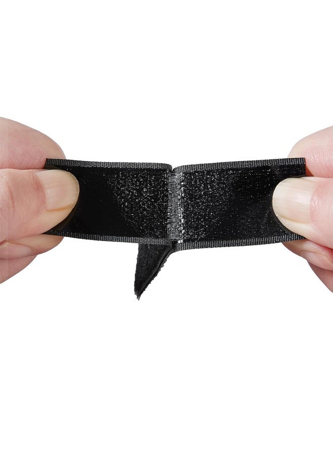 20 Pieces Hook and Loop Strips with Adhesive 1x4 inch Strips with Adhesive Strong Sticky Back Adhesive Fasten Mounting Tape Instead of Holes and Screws for Home or Office Use(Black) - Image 5