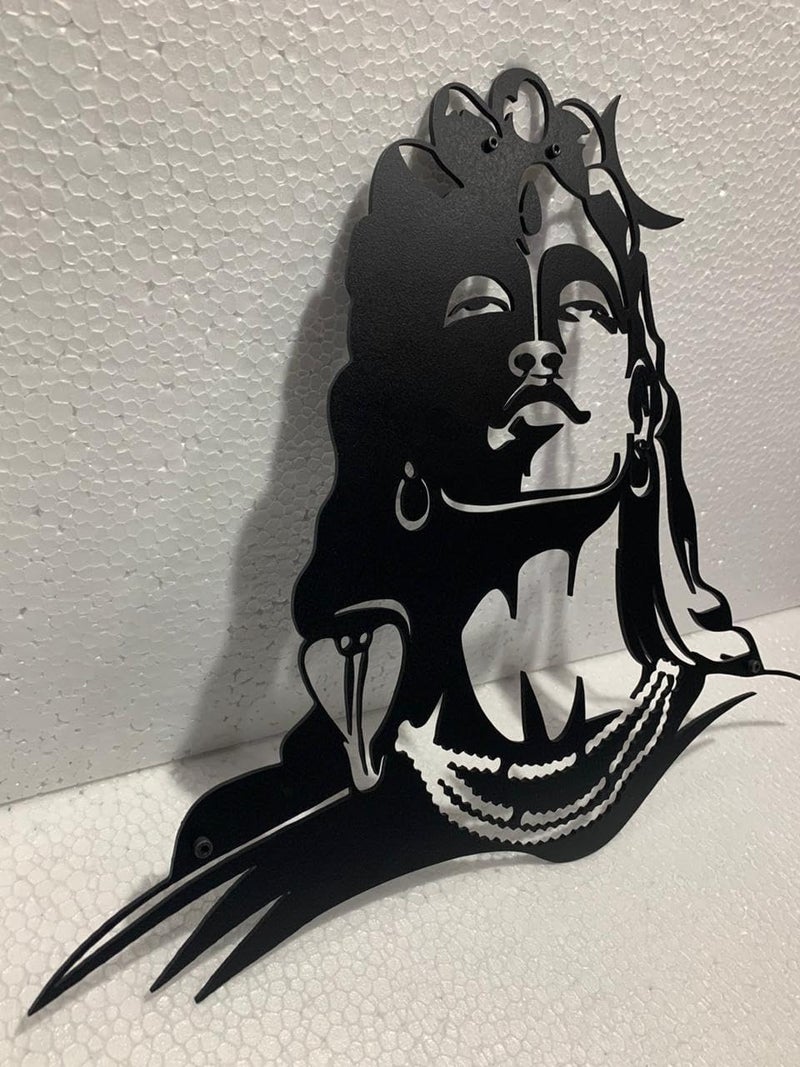 Saifix Metal Wall Art Black Sculptures | Modern Wall Hanging Home Decoration | Living Room, Bedroom & Office Décor (Adiyogi Shiva) - Image 5
