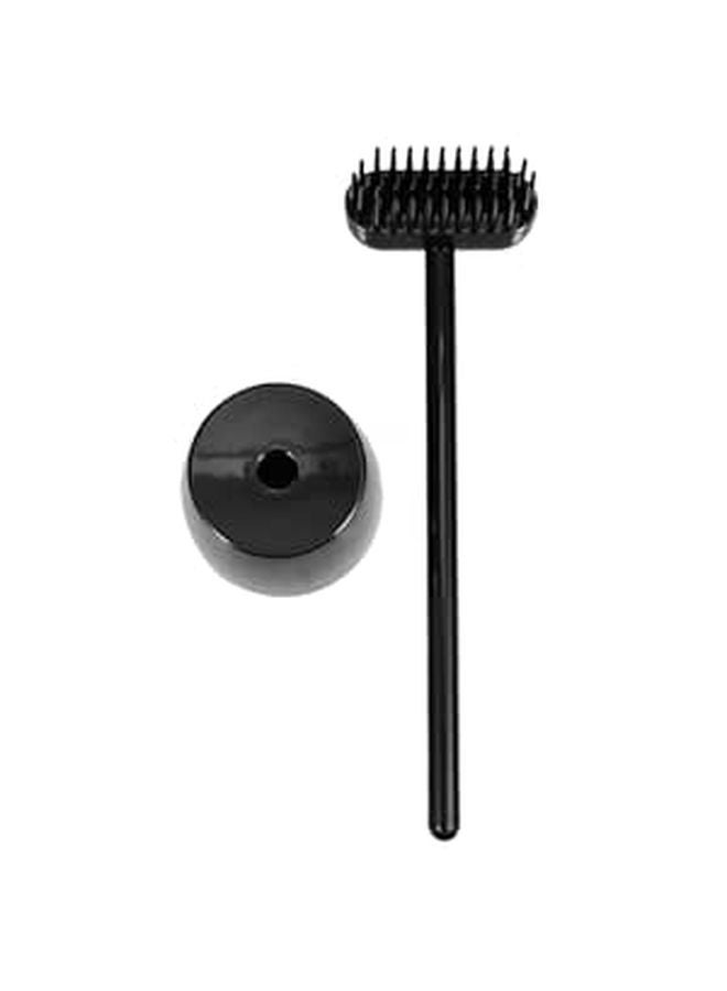 مشط إزالة شعر الحيوانات الأليفة غير المنزلق للتحكم في التساقط والعناية بالفراء أسود - Image 1