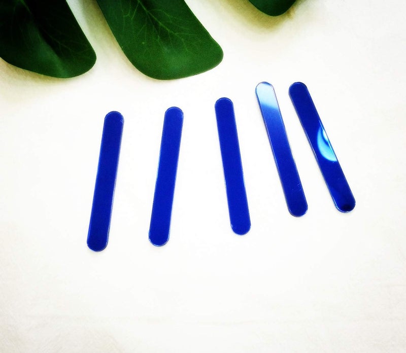 ACFENG Reusable Acrylic Cakesicle Popsicle Sticks,Mini (2.75") Cake Pop Sticks for Party, Festival,Home,DIY Set of 30 (Blue Mirror) - Image 1
