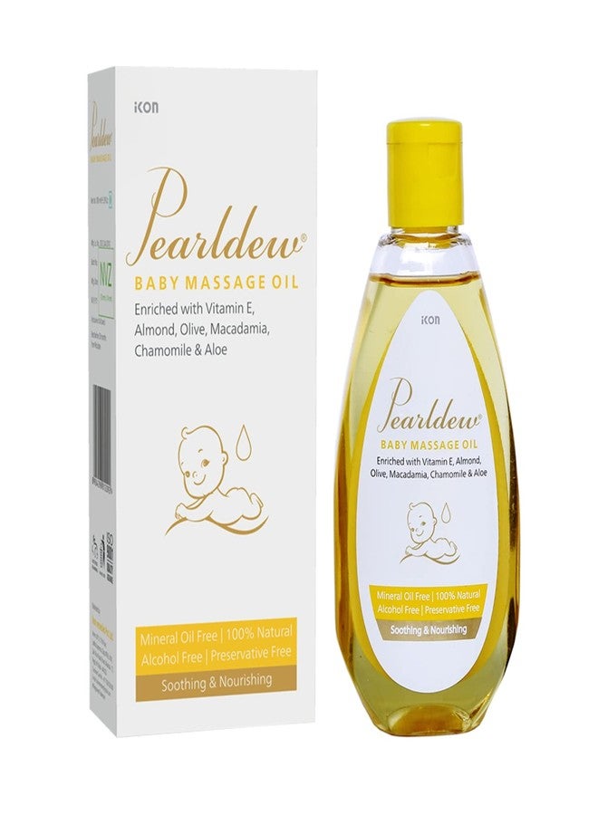 Pearldew Baby Massage Oil 100 ml|With Almond Oil, Aloe Vera, Calendula Oil, Macadamia Oil, Olive Oil, Til Oil, Vitamin E, Mustard Oil (Pack of 1 (100ml X1)) - Image 1