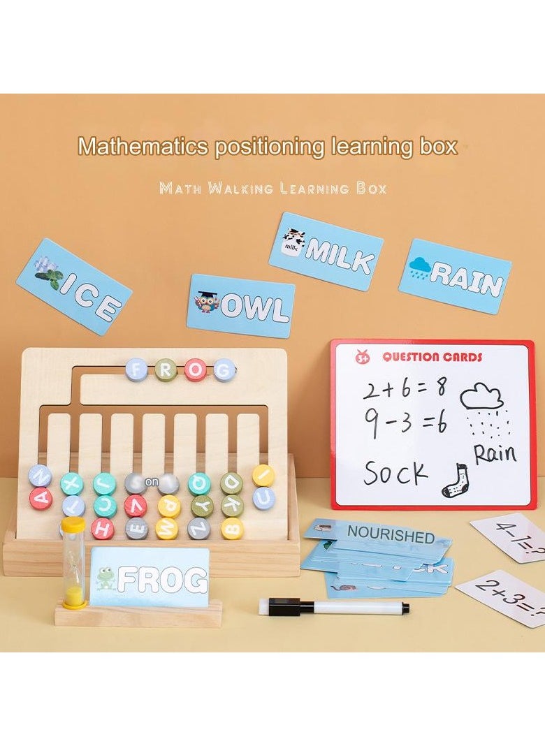TARZ Wooden Montessori Educational Toys for Kids 2 3 4 5 6 7 8 Years Old, Alphabet Learning Toy, 34 Cards, Color Shape Matching Slide Puzzles Brain Teaser Board Games for Preschool Kindergarten Homeschool  - Image 2
