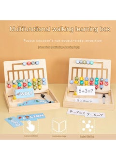 TARZ Wooden Montessori Educational Toys for Kids 2 3 4 5 6 7 8 Years Old, Alphabet Learning Toy, 34 Cards, Color Shape Matching Slide Puzzles Brain Teaser Board Games for Preschool Kindergarten Homeschool  - Image 3