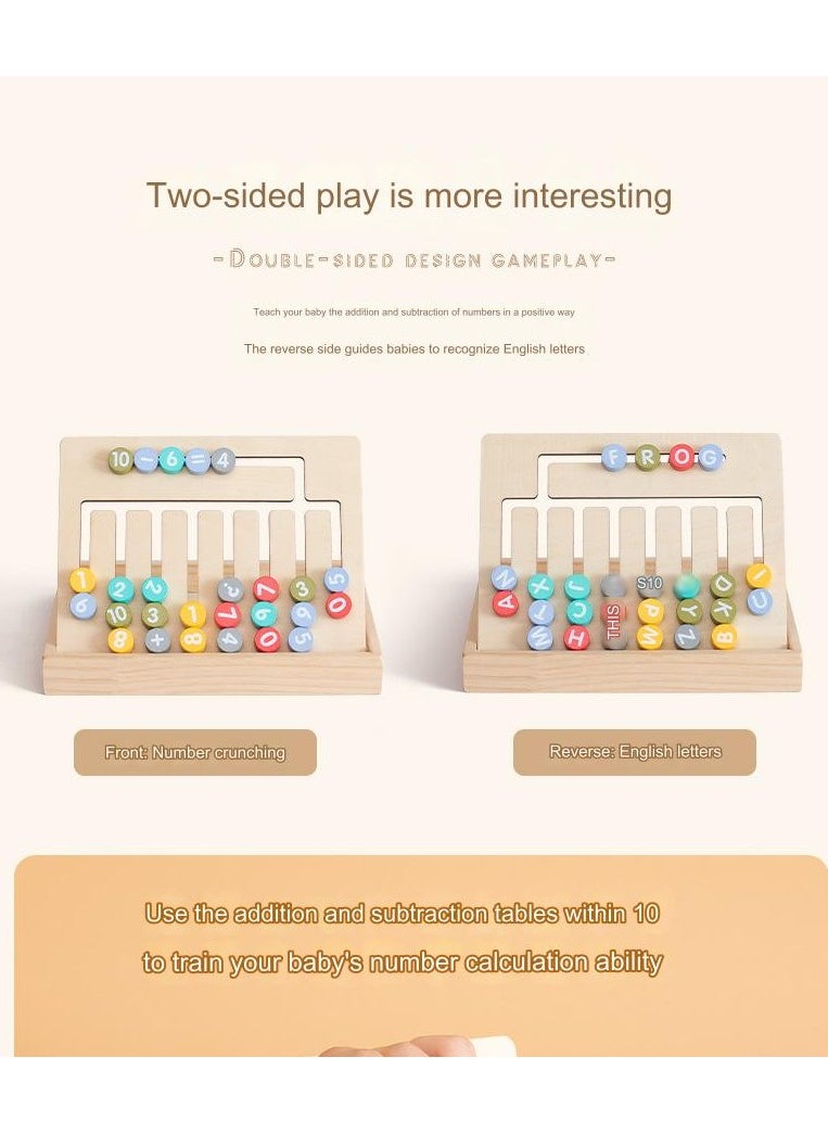TARZ Wooden Montessori Educational Toys for Kids 2 3 4 5 6 7 8 Years Old, Alphabet Learning Toy, 34 Cards, Color Shape Matching Slide Puzzles Brain Teaser Board Games for Preschool Kindergarten Homeschool  - Image 4