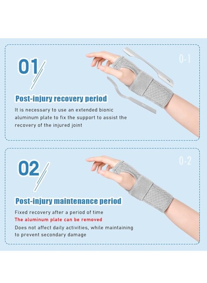 عام أشرطة، ضغط، دعامة معصم، تعافي من التواء المعصم، دعم مزدوج لوح الألمنيوم، دعم مفصل المعصم، دعامة ثابتة، دعامة معصم - Image 4