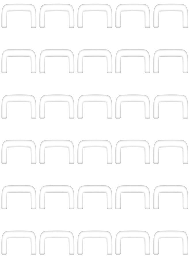 Hoeudjo Septum Retainer 30pcs Clear Septum Ring 16G Plastic Septum Piercing Jewelry for Work Sports MRIs - Image 1