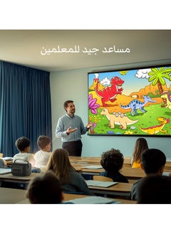 باينتيك جهاز عرض لاسلكي ذكي يعمل بنظام أندرويد من بايينتك R20، مزود ببطارية مدمجة بسعة 15600 مللي أمبير/ساعة، يدعم تقنية ثلاثية الأبعاد، للاستخدام في المسرح المنزلي أو التدريس أو الأفلام الخارجية  - Image 5