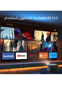 باينتيك جهاز عرض لاسلكي ذكي يعمل بنظام أندرويد من بايينتك R20، مزود ببطارية مدمجة بسعة 15600 مللي أمبير/ساعة، يدعم تقنية ثلاثية الأبعاد، للاستخدام في المسرح المنزلي أو التدريس أو الأفلام الخارجية  - Image 4