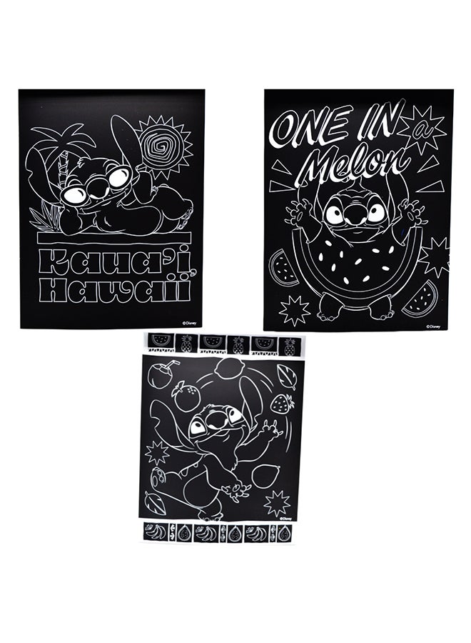 Disney Stitch Scratch Art | 12 Scratch Pages & 12 Coloring Pages | Pictures & Games Art Activity | Age 3+ Years - Image 5