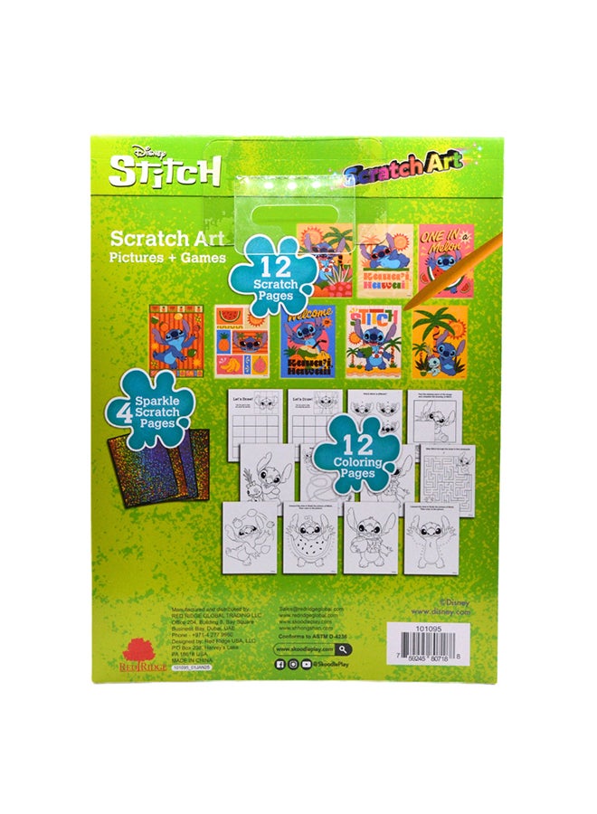 Disney Stitch Scratch Art | 12 Scratch Pages & 12 Coloring Pages | Pictures & Games Art Activity | Age 3+ Years - Image 4