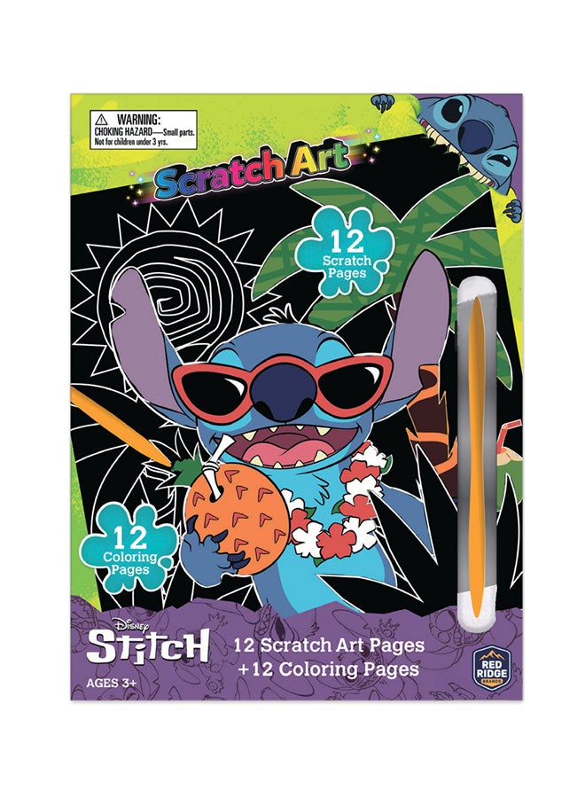 Disney Stitch Scratch Art | 12 Scratch Pages & 12 Coloring Pages | Pictures & Games Art Activity | Age 3+ Years - Image 1